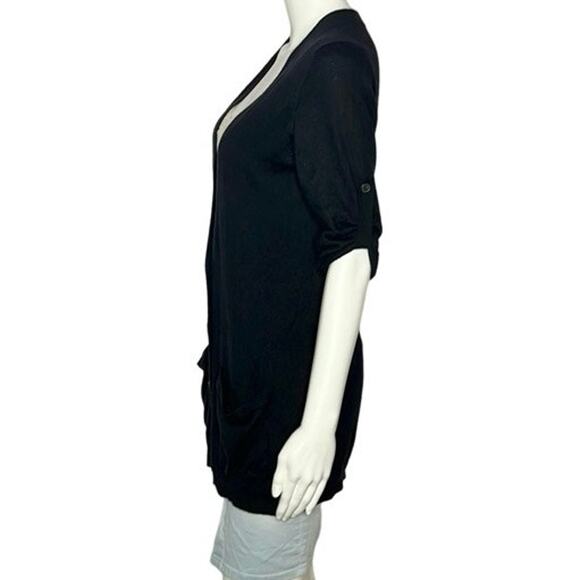 Theory Cashmere Plunge Neckline Sweater Cardigan Size Medium - Picture 2 of 8